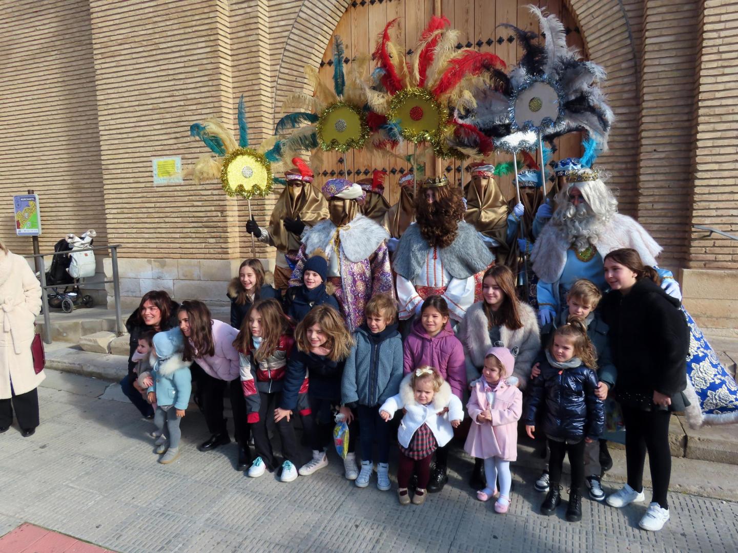Imagen de la despedida de los Reyes Magos en Murchante
