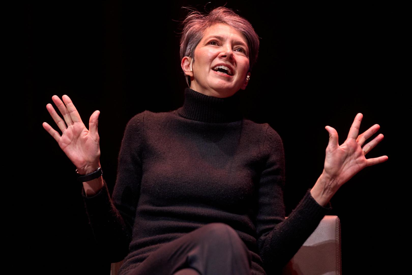 Teresa Cardona, este jueves, durante su participación en Pamplona Negra