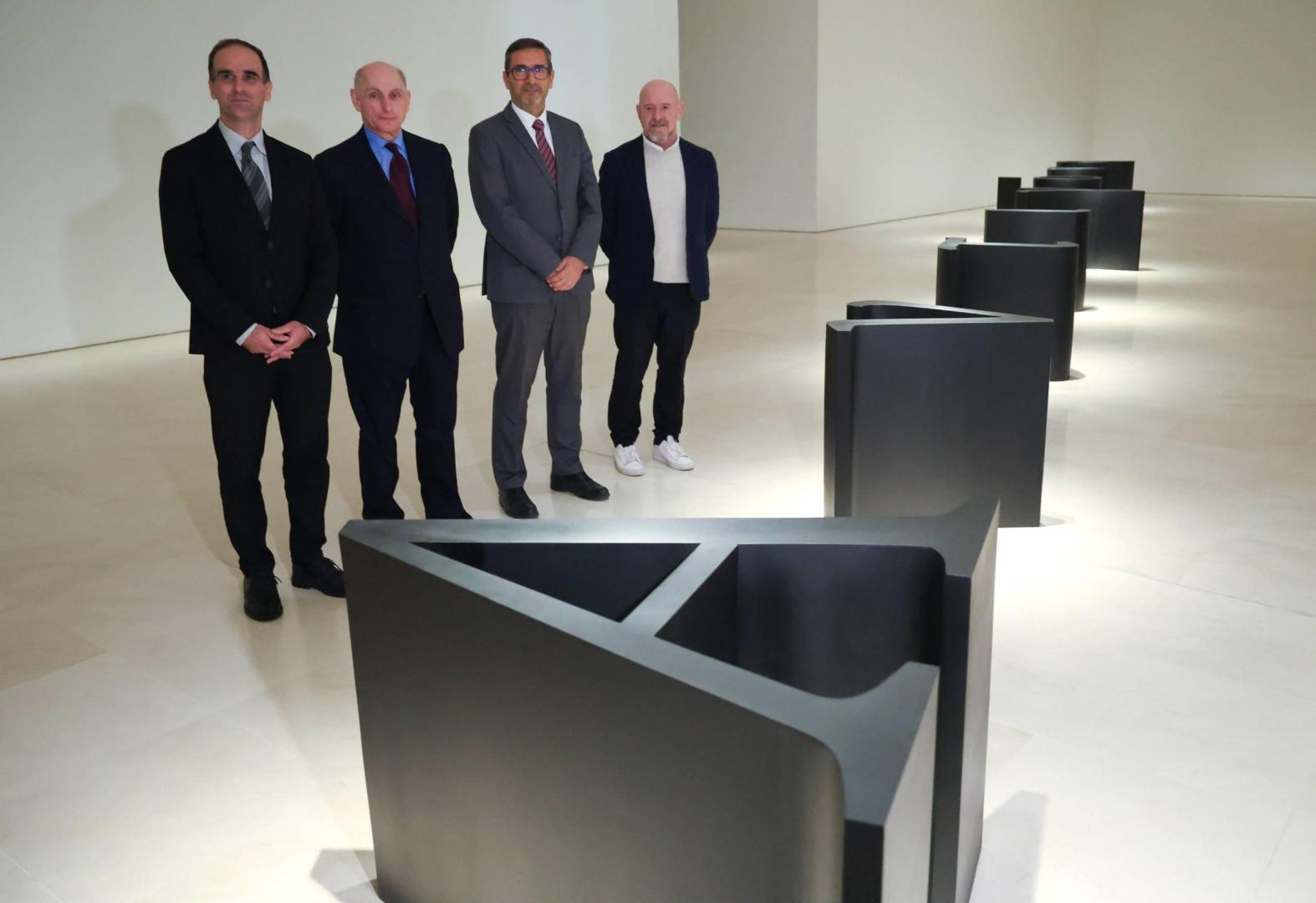 Miguel López-Remiro, director artístico del museo; Bernard Ruiz-Picasso, Presidente del Consejo Ejecutivo; Carlos García Giménez, Delegado de la Junta de Cultura de Andalucía, y Carlos Urroz, director del Gabinete Institucional del Reina Sofía.