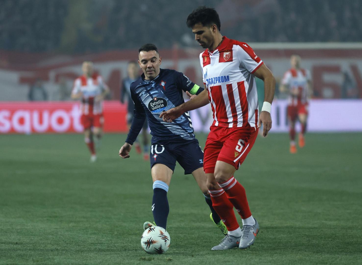 Iago Aspas (Celta), en el partido del Celta ante el Estrella Roja en Belgrado