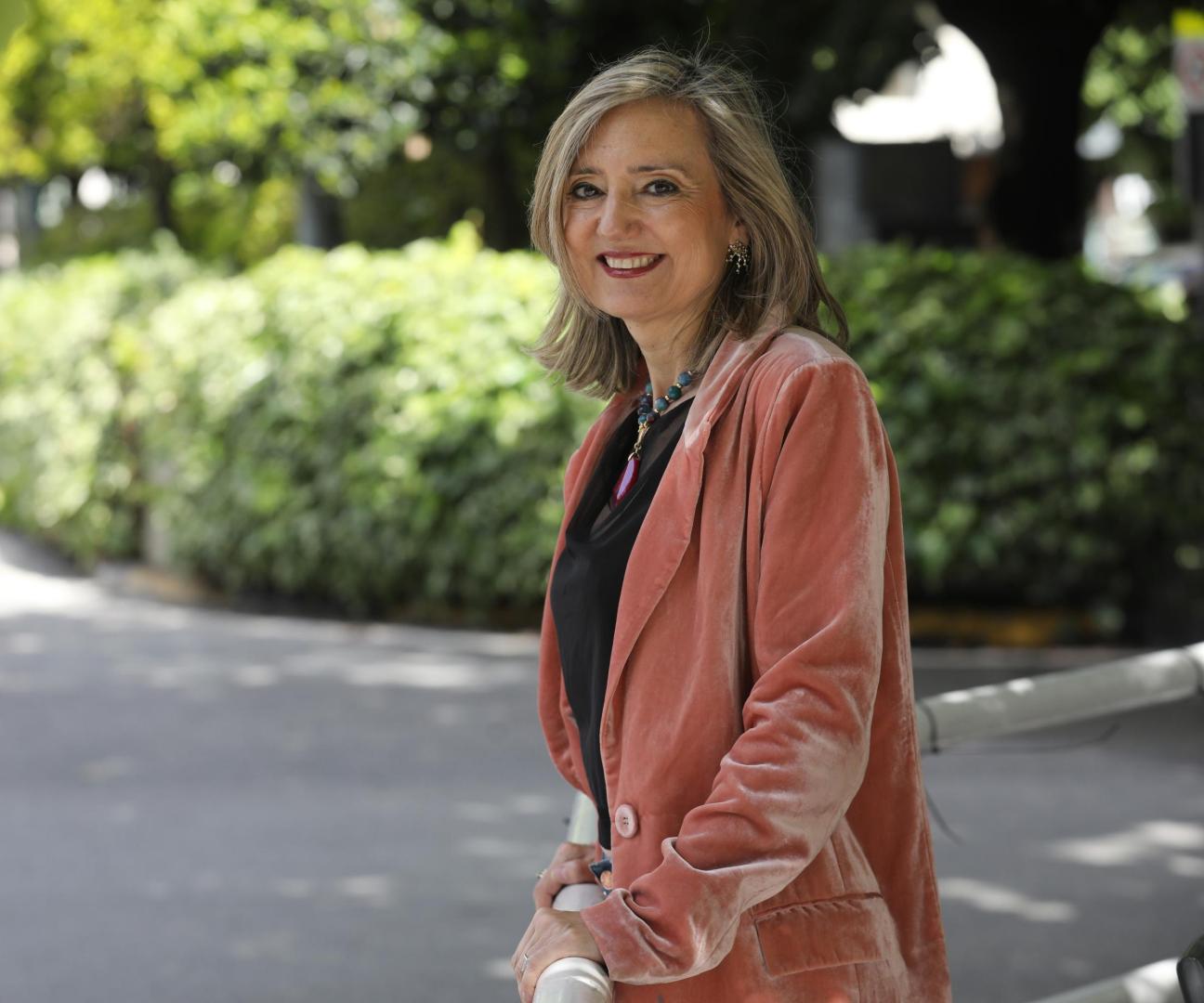Cristina Ibarrola, presidenta de UPN, en la Plaza Príncipe de Viana, una fotografía de archivo