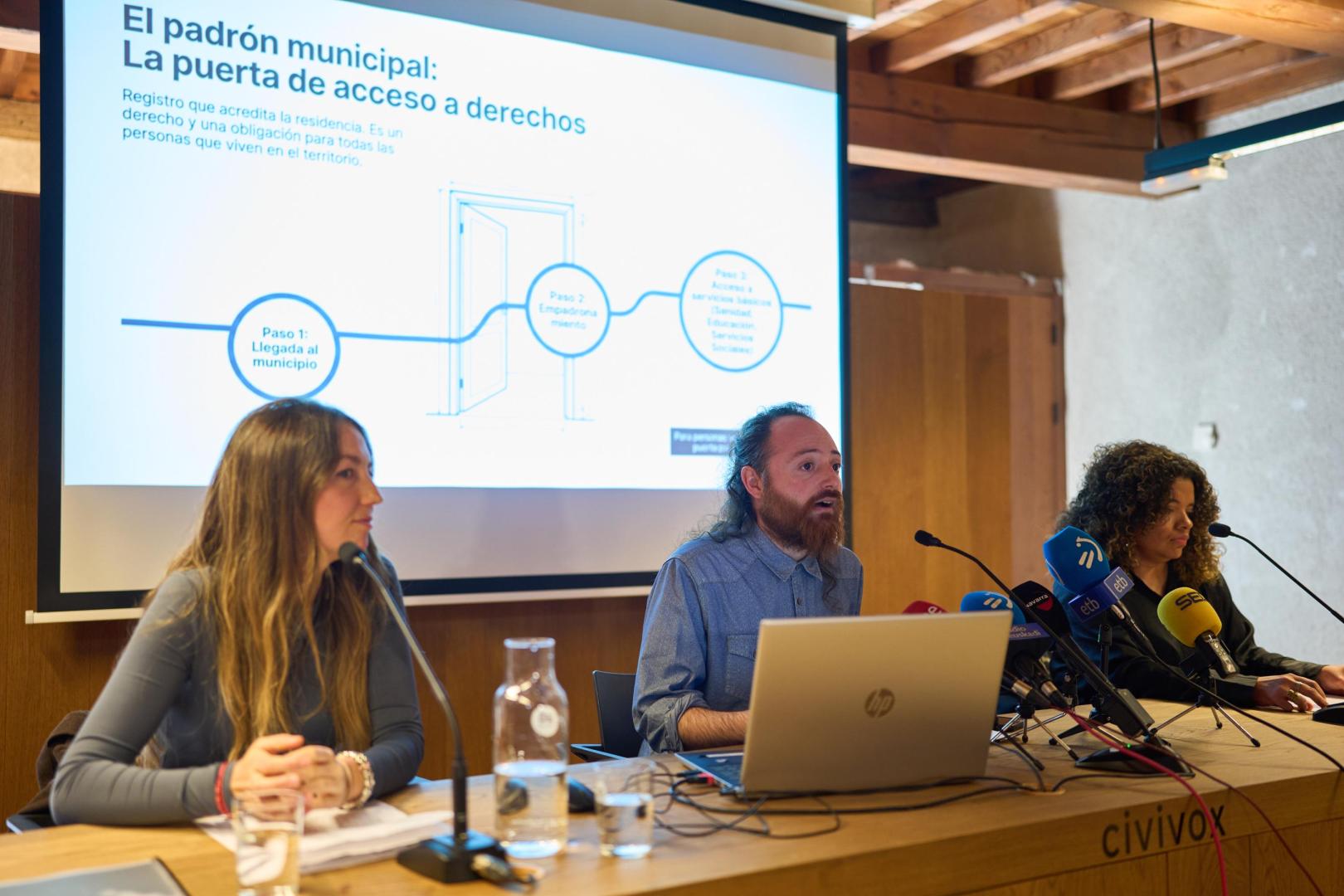 SOS Racismo Navarra en la presentación de su Informe Anual de 2025.