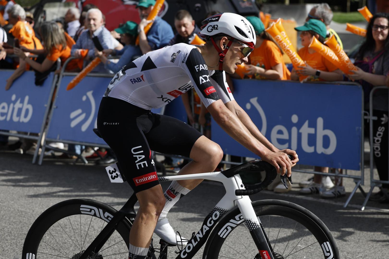 Igor Arrieta, en la etapa de la Itzulia de Basauri en la que terminó segundo.