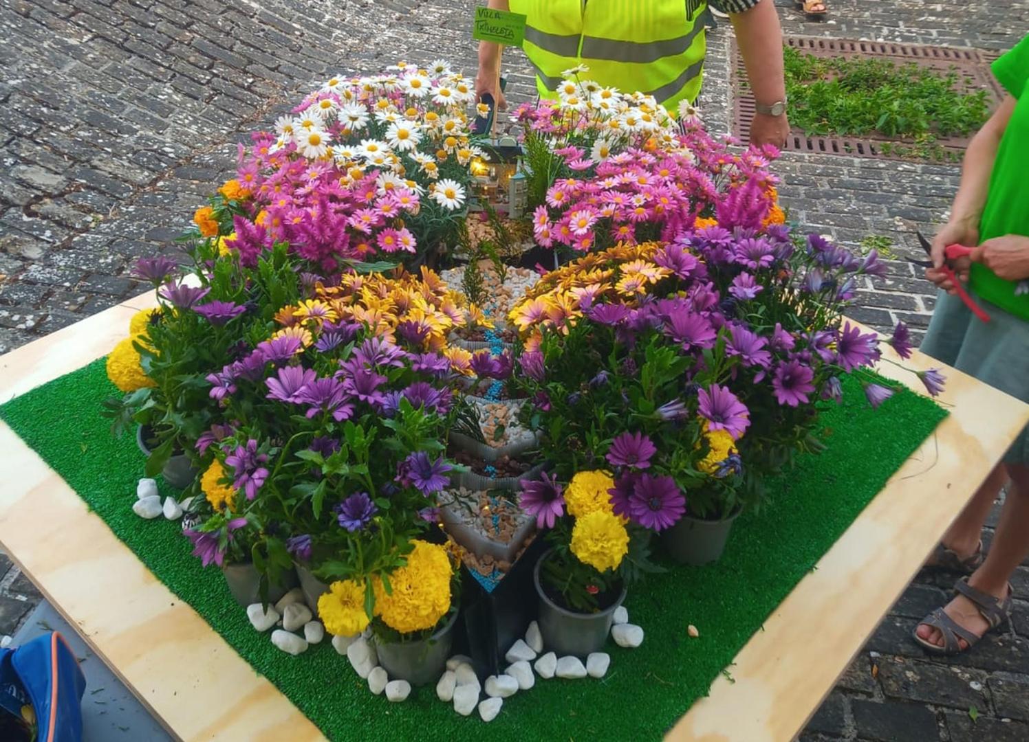Ejemplo de un microjardín elaborado en 2025 en Aoiz