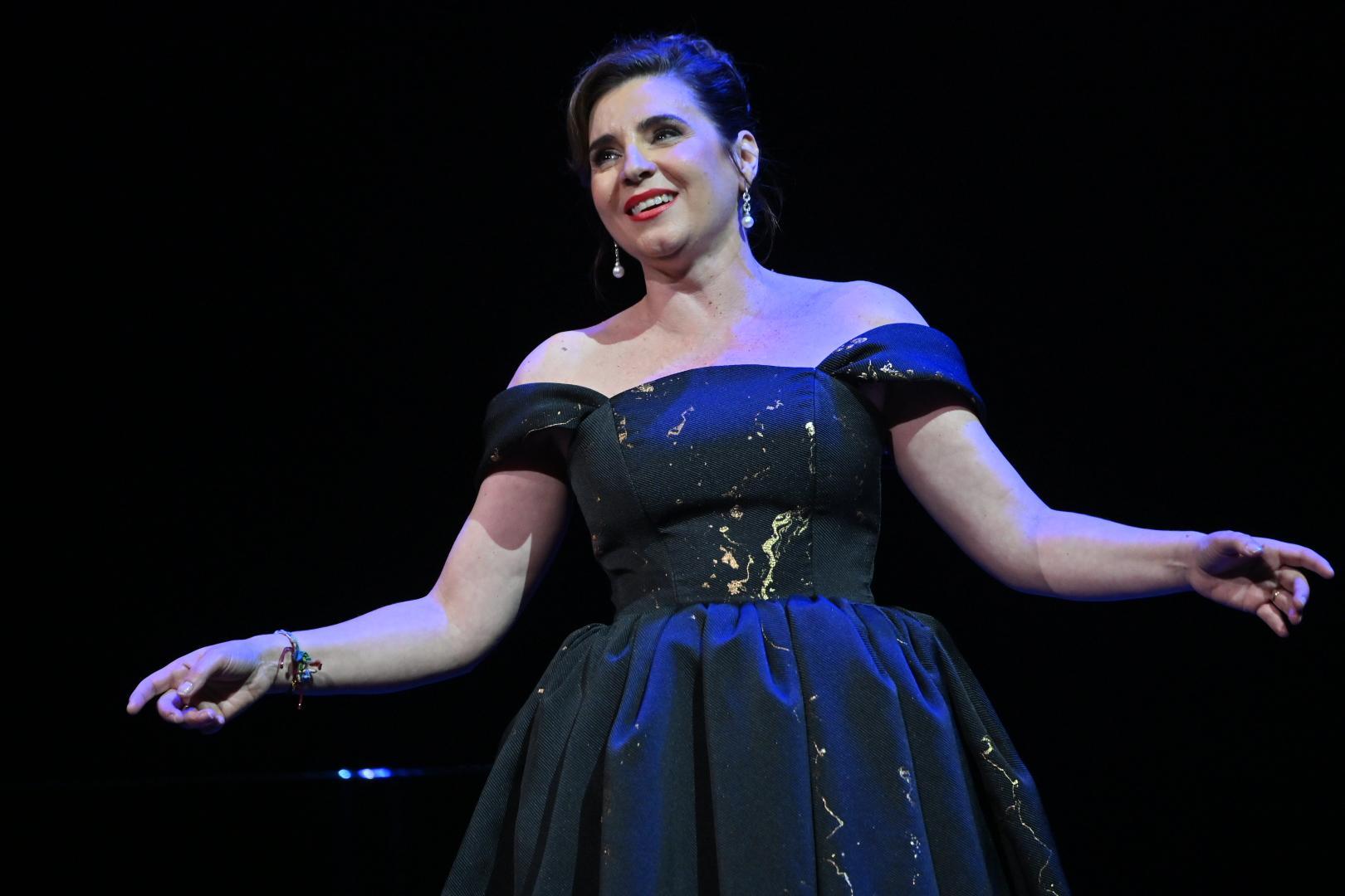 Sabina Puértolas, durante la gala del pasado viernes en el Liceo de Barcelona