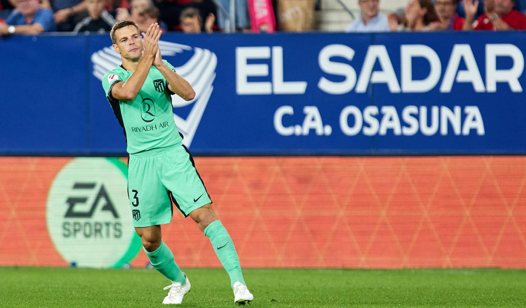César Azpilicueta, en su visita a El Sadar con el Atlético de Madrid