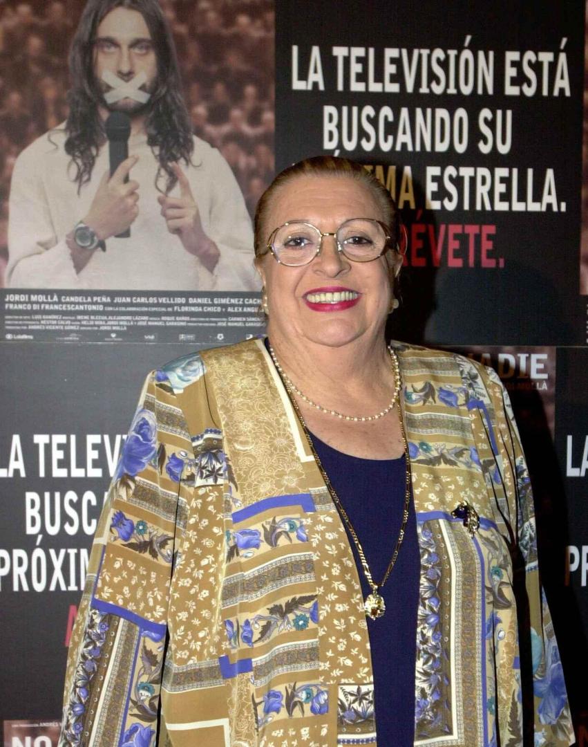 La actriz Florinda Chico con 75 años en la presentación de la película 'No somos nadie'