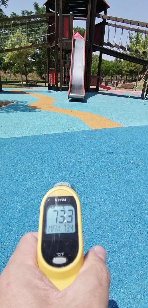 Imagen de uno de los parques infantiles de Tudela