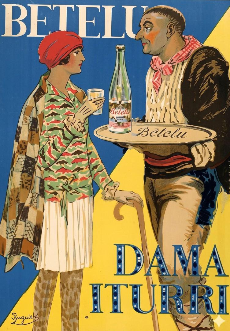Cartelería del Balneario de Betelu. Los carteles artísticos de principios del siglo XX que promocionaban las aguas termales y de mesa de Betelu, como las ilustraciones de la botella ‘Dama Iturri’, forman parte de la historia del diseño gráfico y del turismo de salud de la aristocracia europea que frecuentaba la localidad. Con los originales en colecciones particulares y archivos fuera del municipio, se busca su recuperación o reproducción para colocarlos en puntos estratégicos del pueblo.