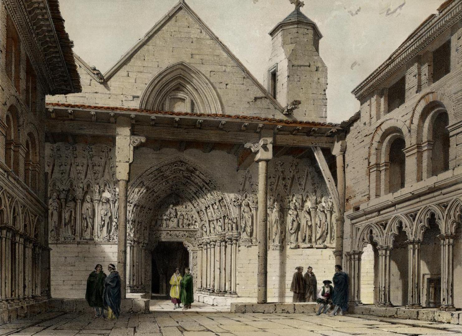Patio de Santa María en Olite, una de las tres obras que realizó de la localidad