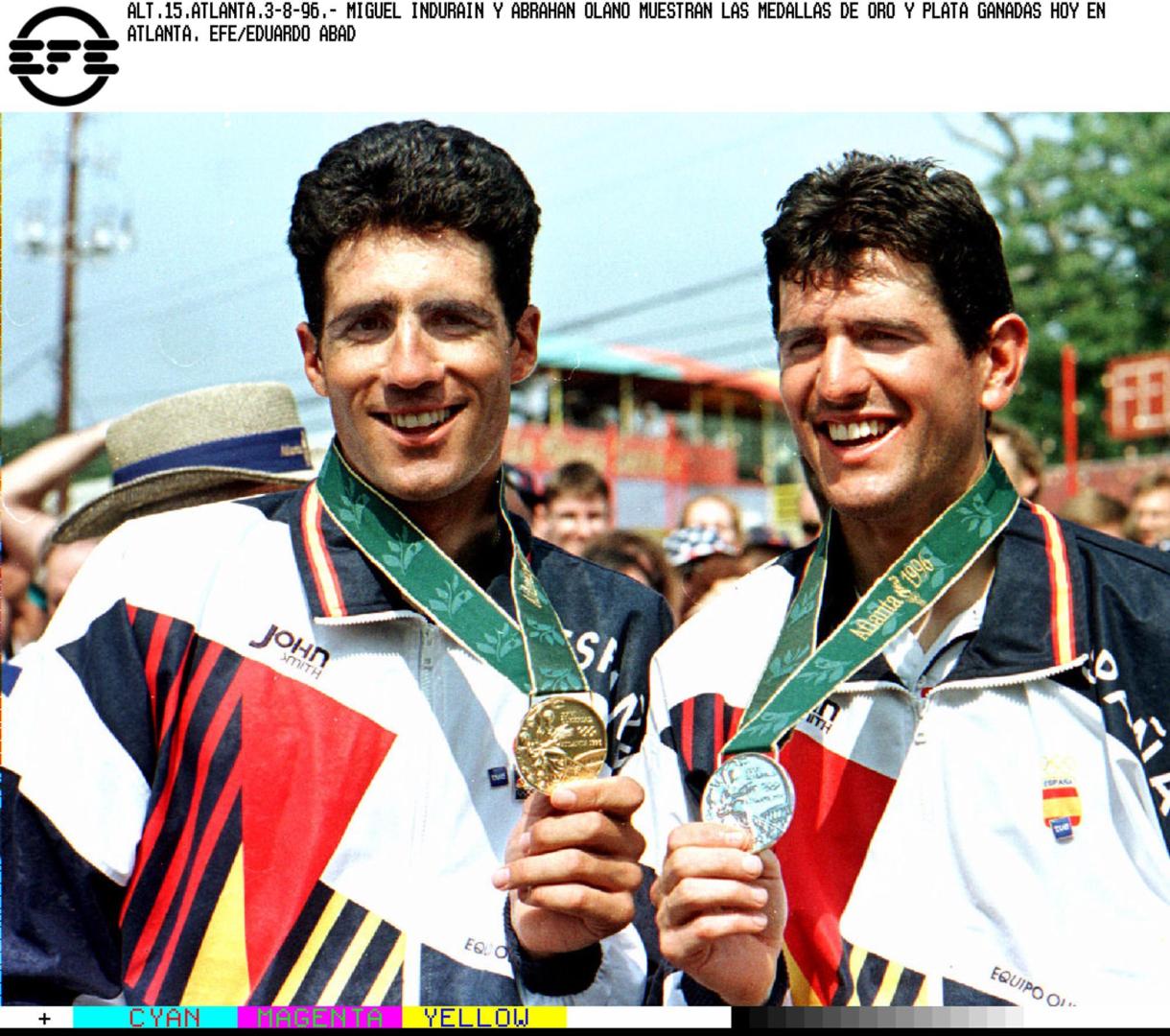 Miguel Induráin y Abraham Olano, oro y plata olímpicos.
