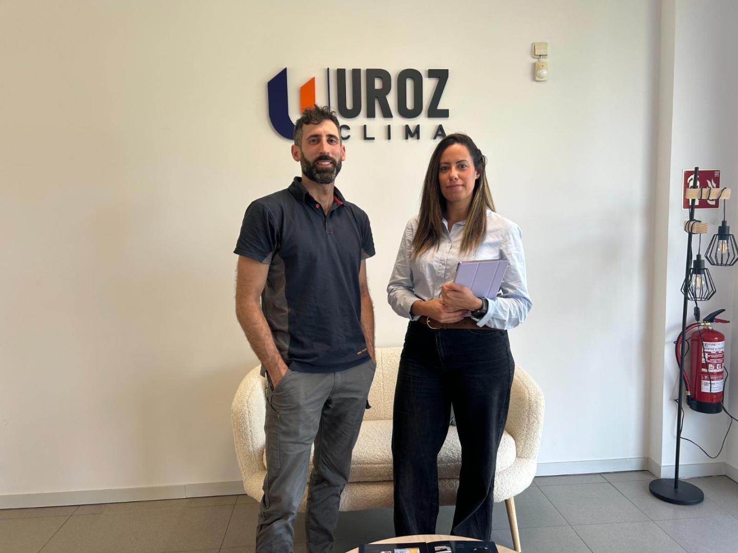 Jose Daniel y Samira, trabajadores de Uroz Clima