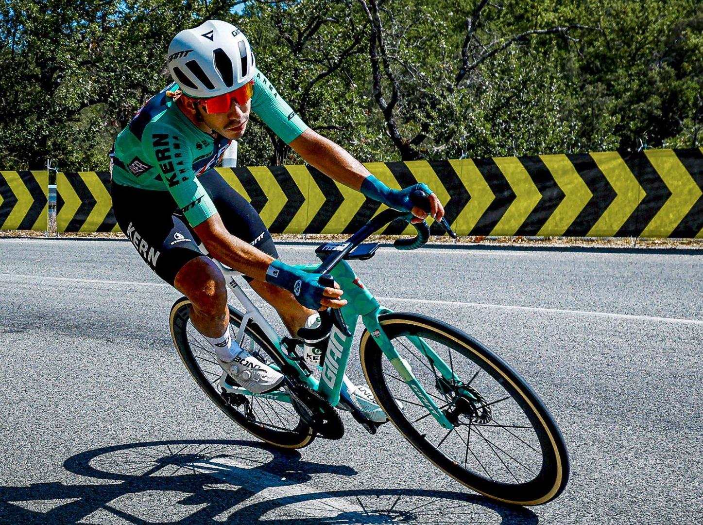 Diego Uriarte, en una escapada de la Vuelta.