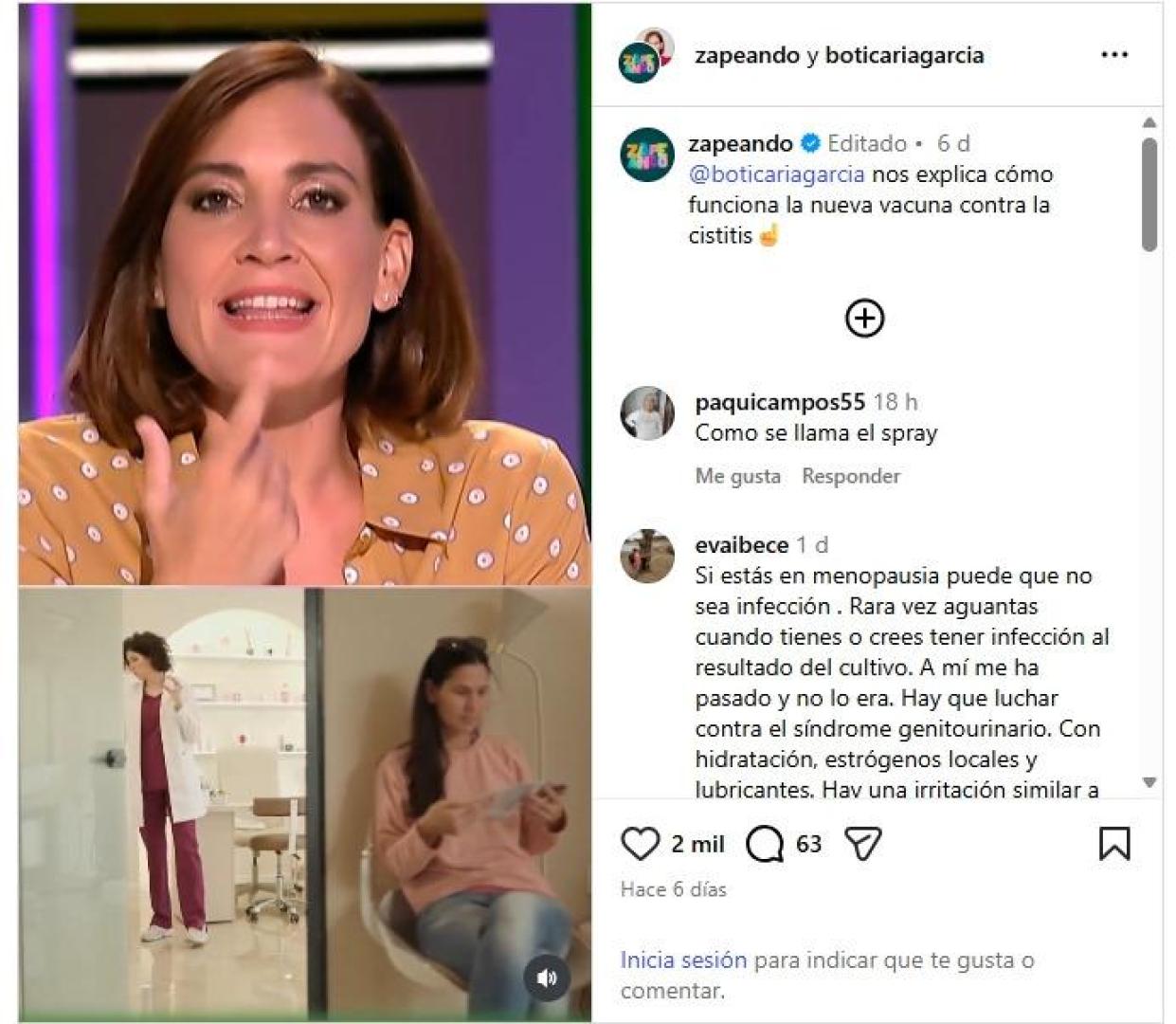 Imagen de Boticaria García en su cuenta de Instagram