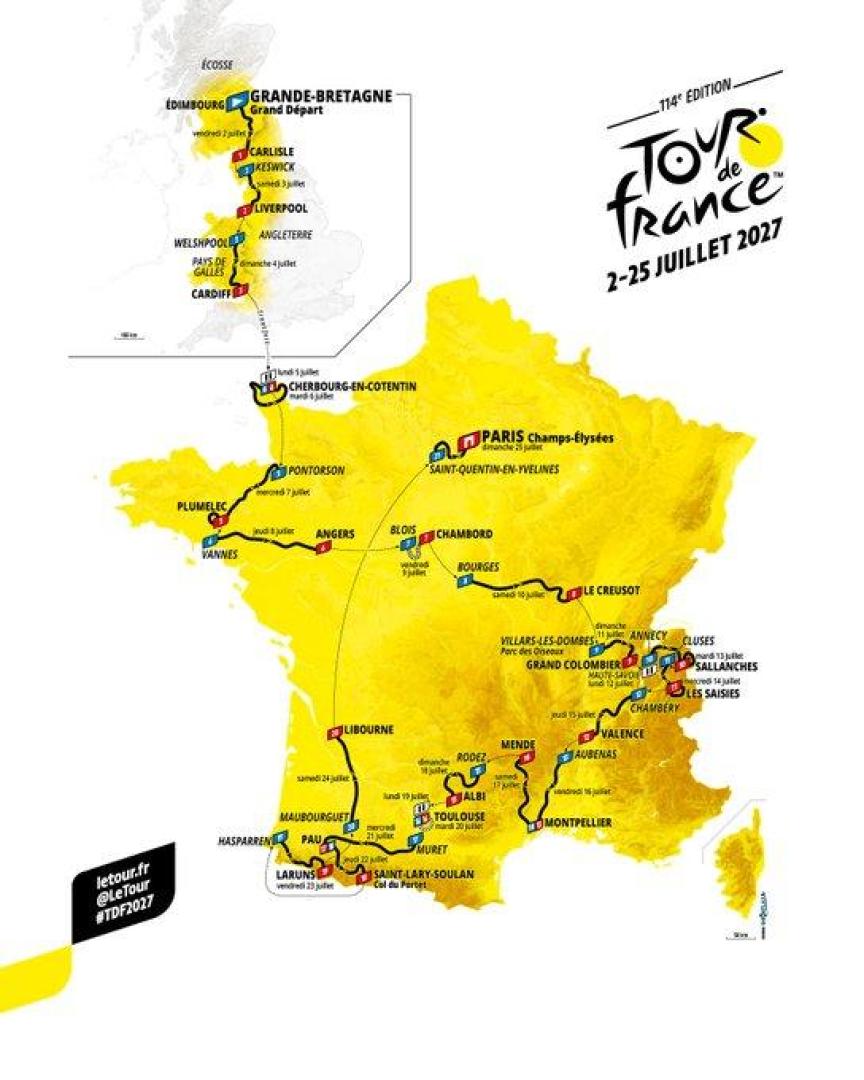 Recorrido del Tour de Francia 2027-