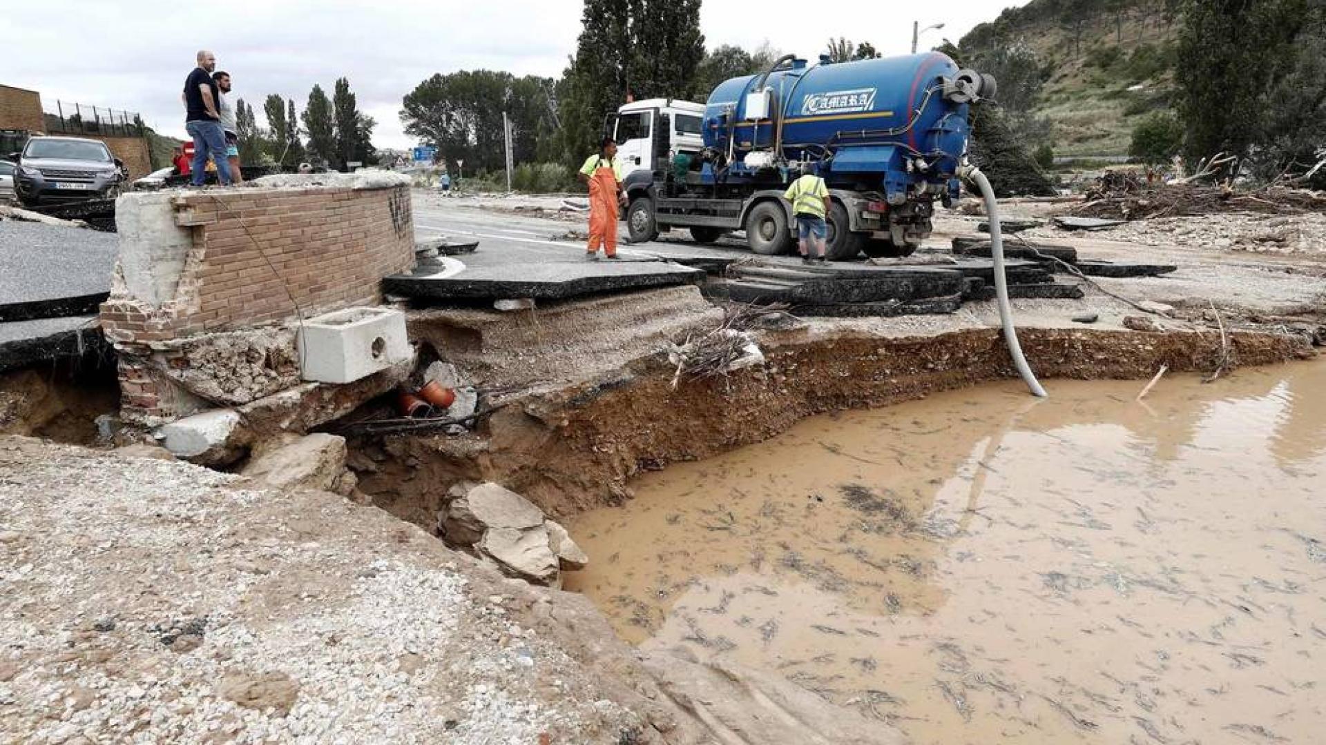 Fotos de las inundaciones en Tafalla, Olite, Beire y Pueyo