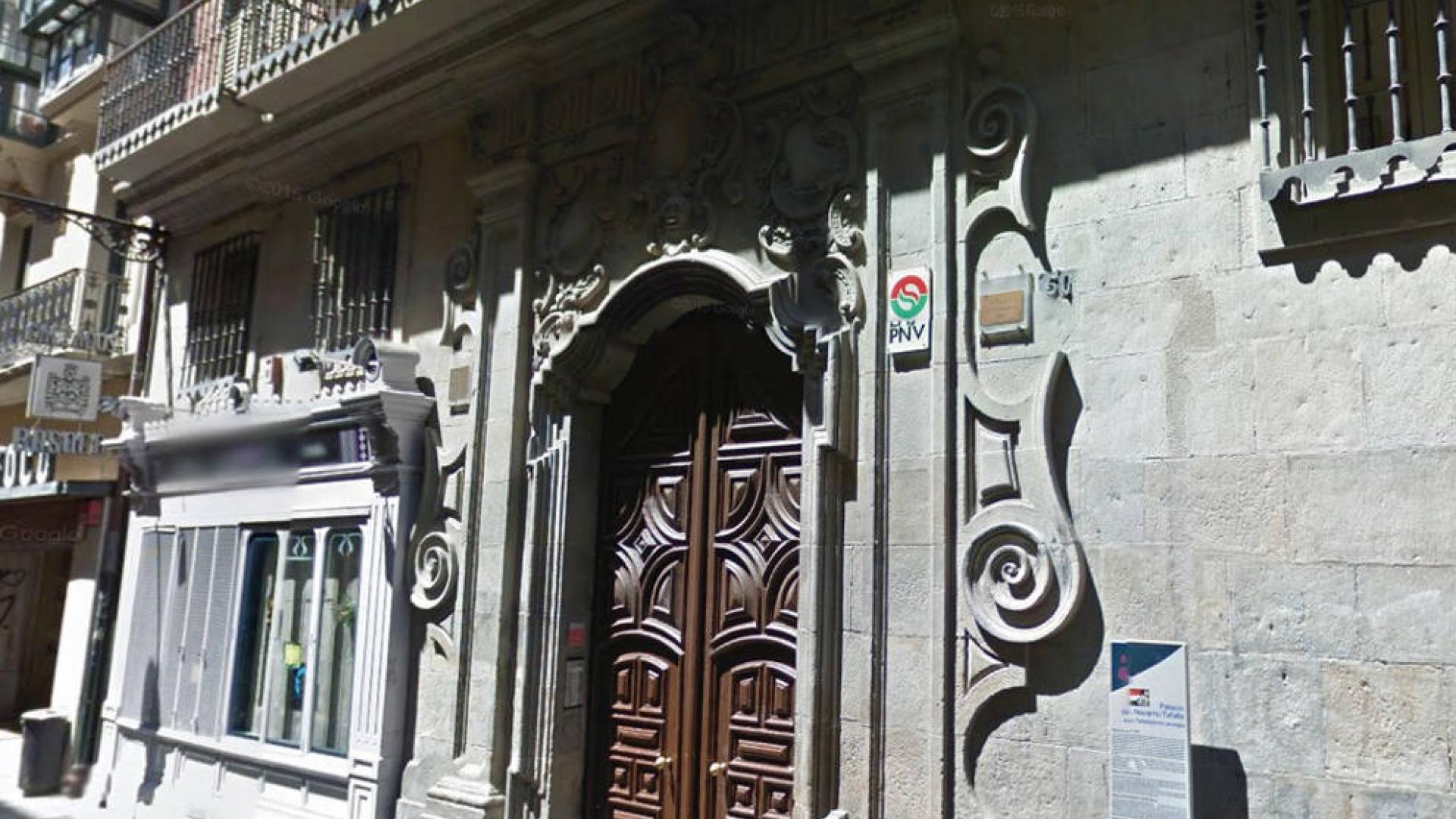 Sede del PNV de Navarra en la calle Zapatería de Pamplona.