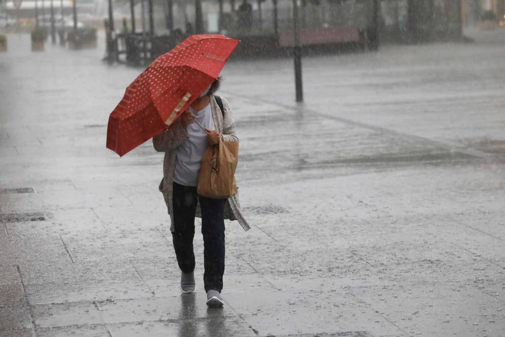 Las precipitaciones han llegado a Pamplona este jueves dejando unos 20 litros por metro cuadrado en la capital.