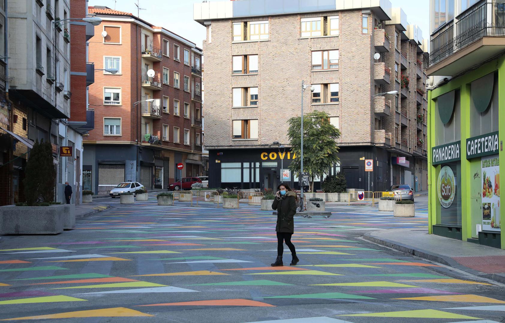 Vista de la calle Río Urrobi, también peatonalizada dentro del plan para mejorar la Milagrosa