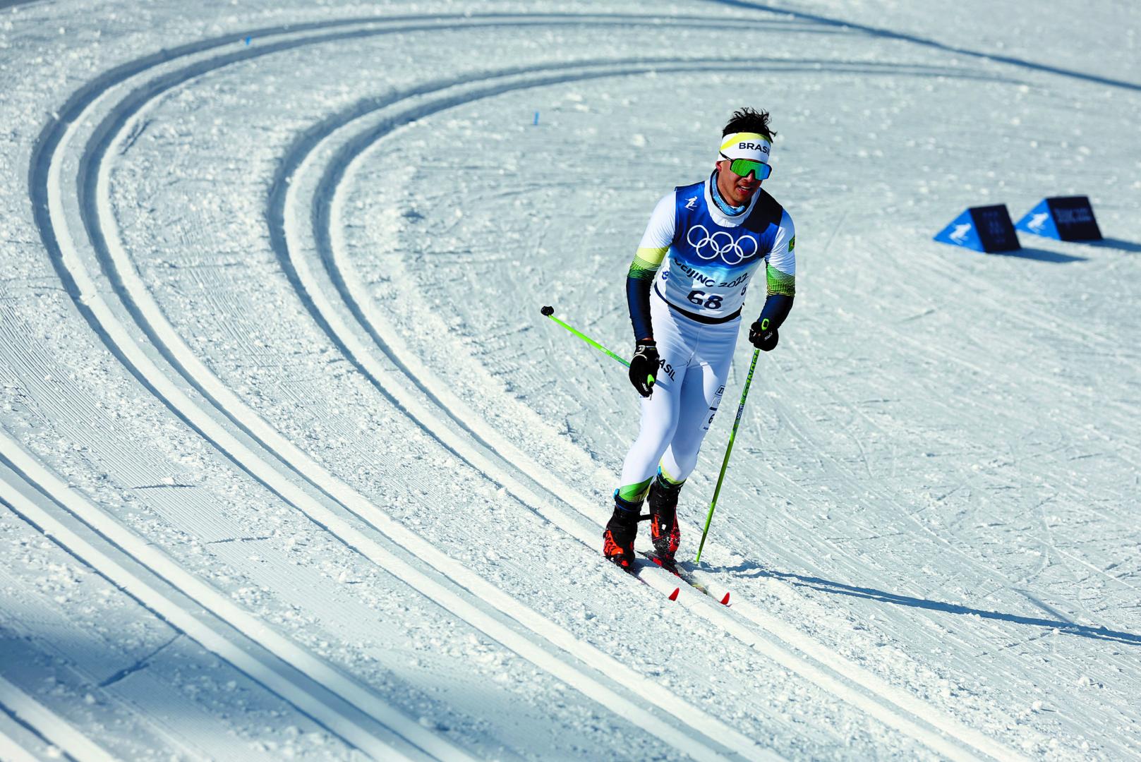 El hispano-brasileño Manex Salsamendi Silva, del Pirineos del Roncal, este domingo en la competición olímpica