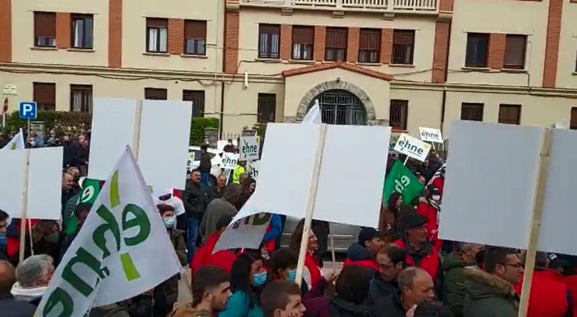Manifestación de los agricultores en Pamplona