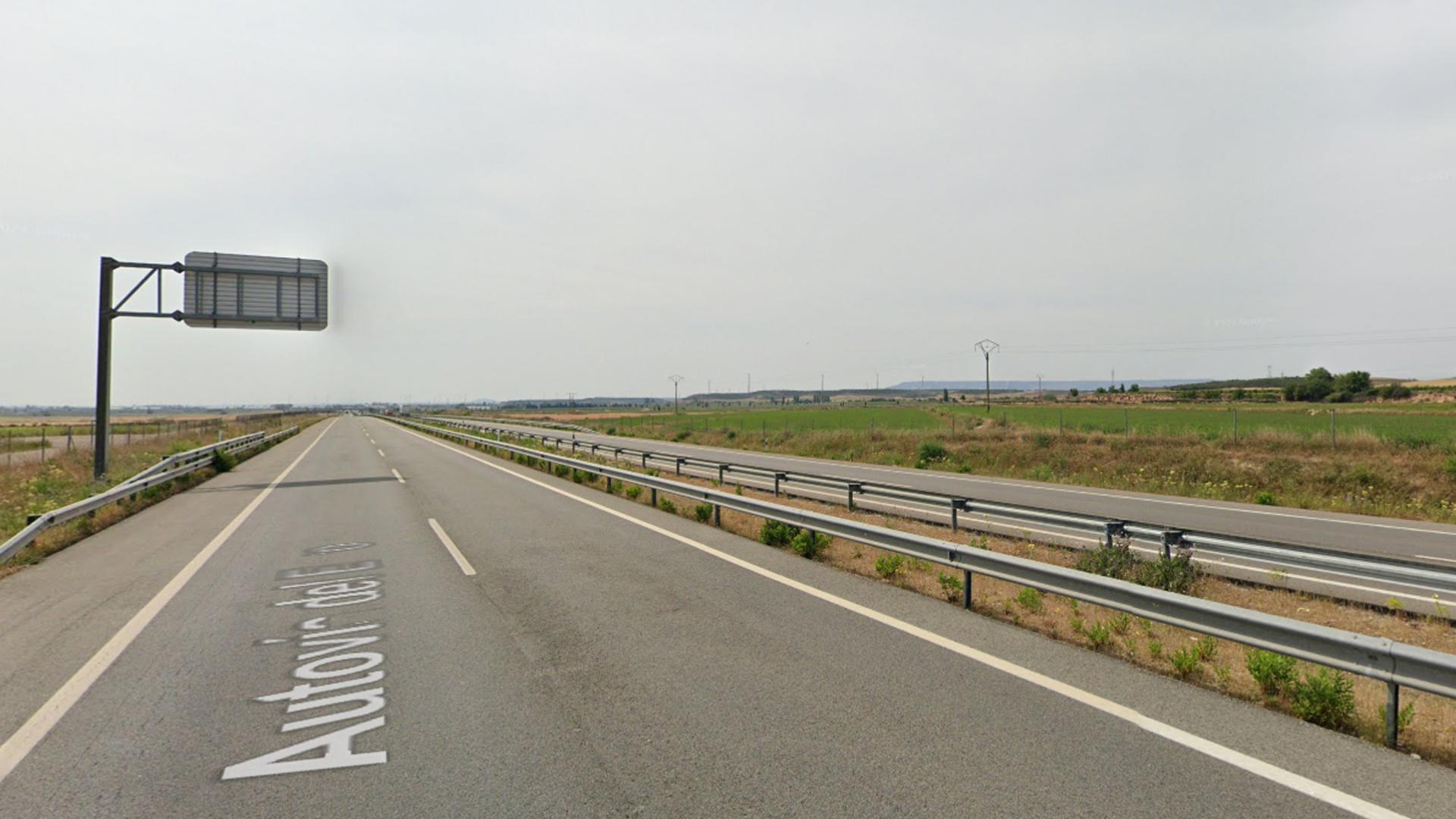 La A-68, a la altura de Fontellas