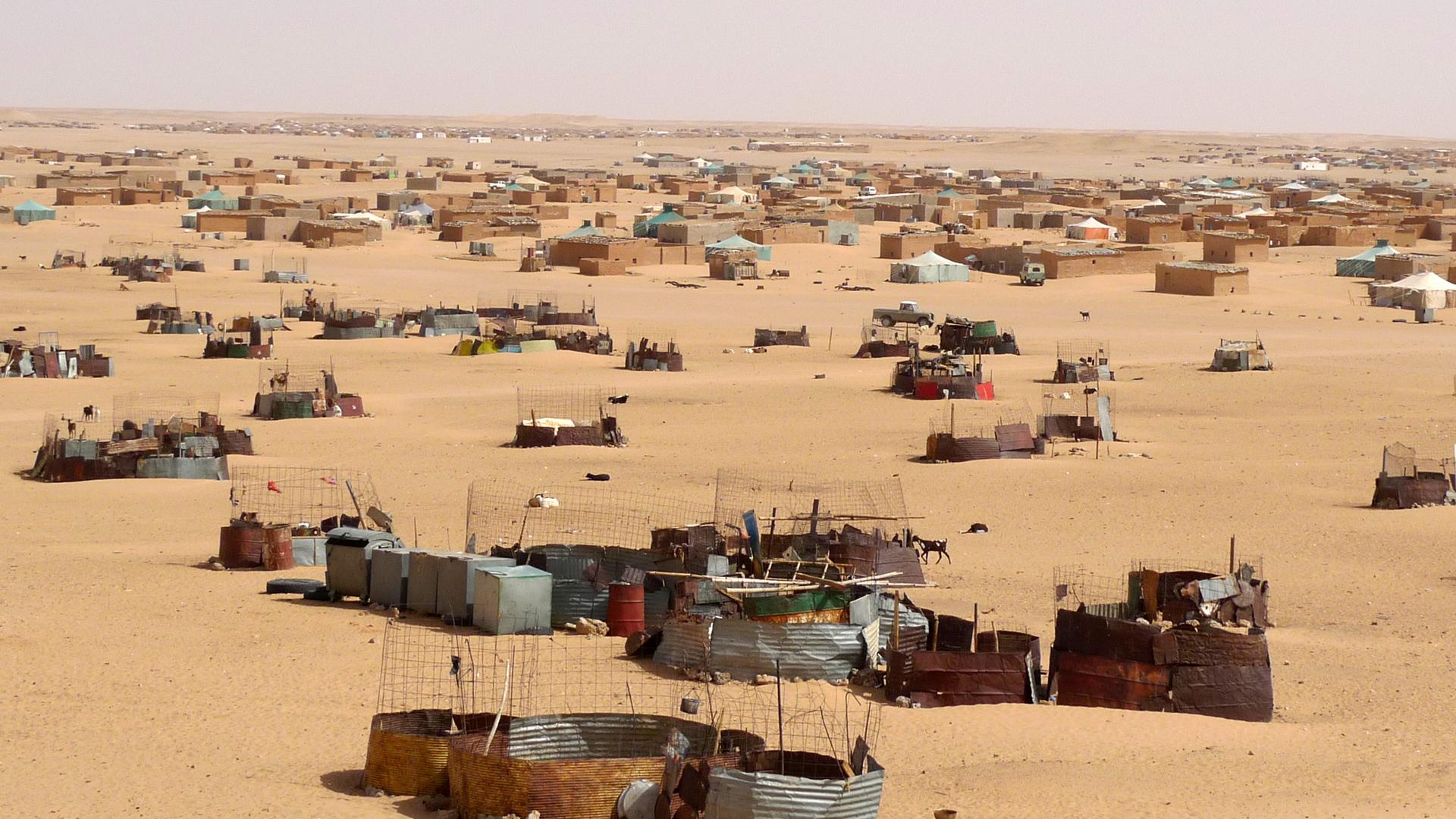 Campo de refugiados saharauis en Auserd, en el Sáhara ocupado por Marruecos