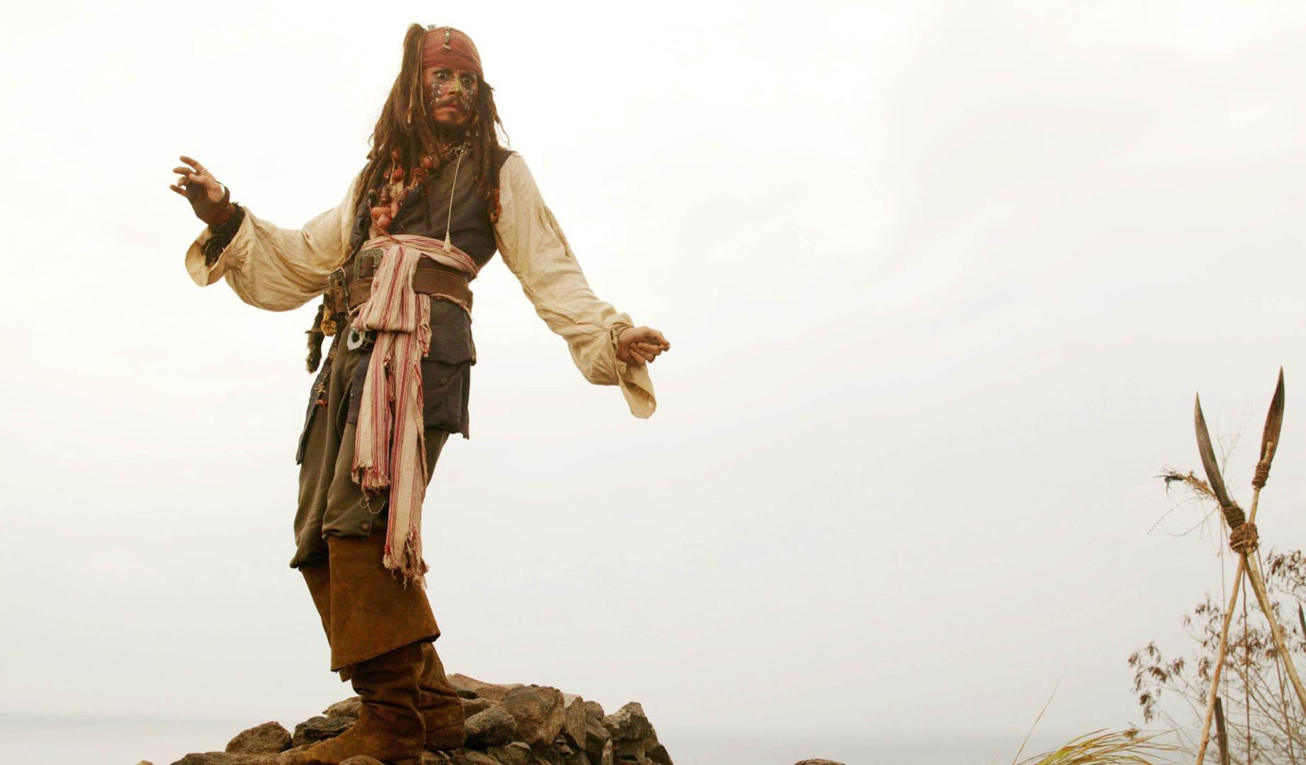 El capitán Jack Sparrow, en la saga Piratas del Caribe