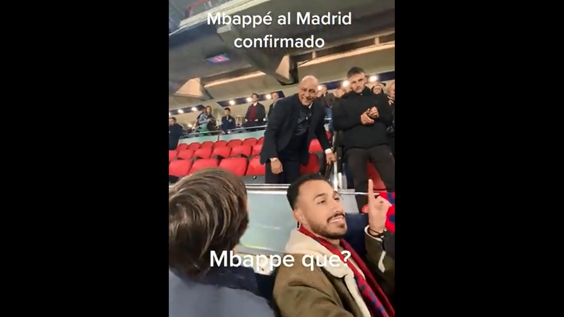 Roberto Carlos confirma el fichaje de Mbappé por el Real Madrid en el palco de El Sadar