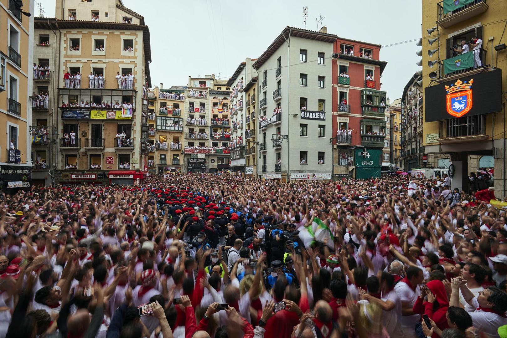 Imagen del Chupinazo de inicio de los Sanfermines de 2022.