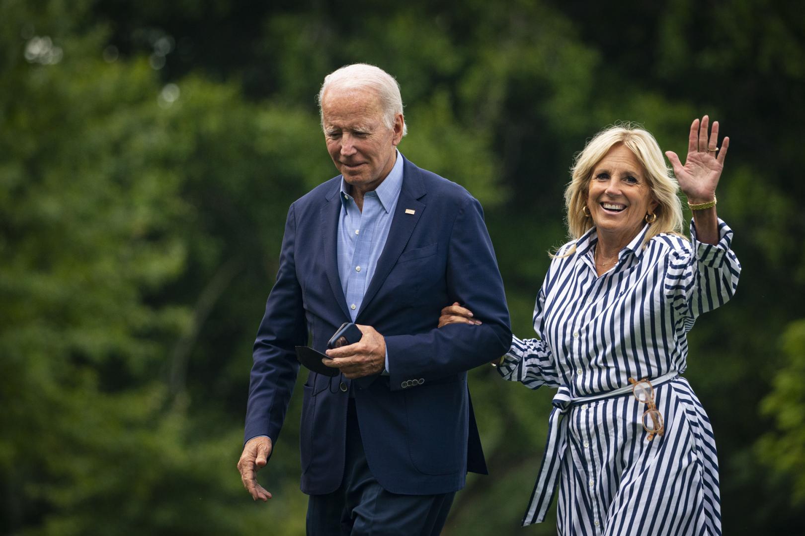 Jill Biden junto a su esposo, Joe Biden, en una fotografía reciente