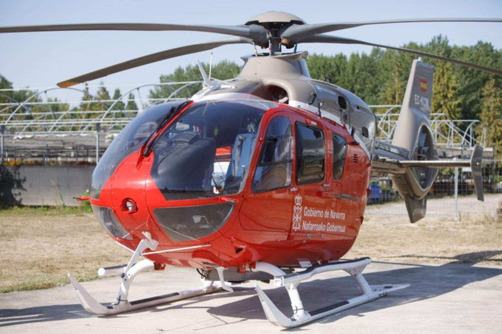El ciclista accidentado ha sido trasladado en helicóptero al Hospital Universitario de Navarra
