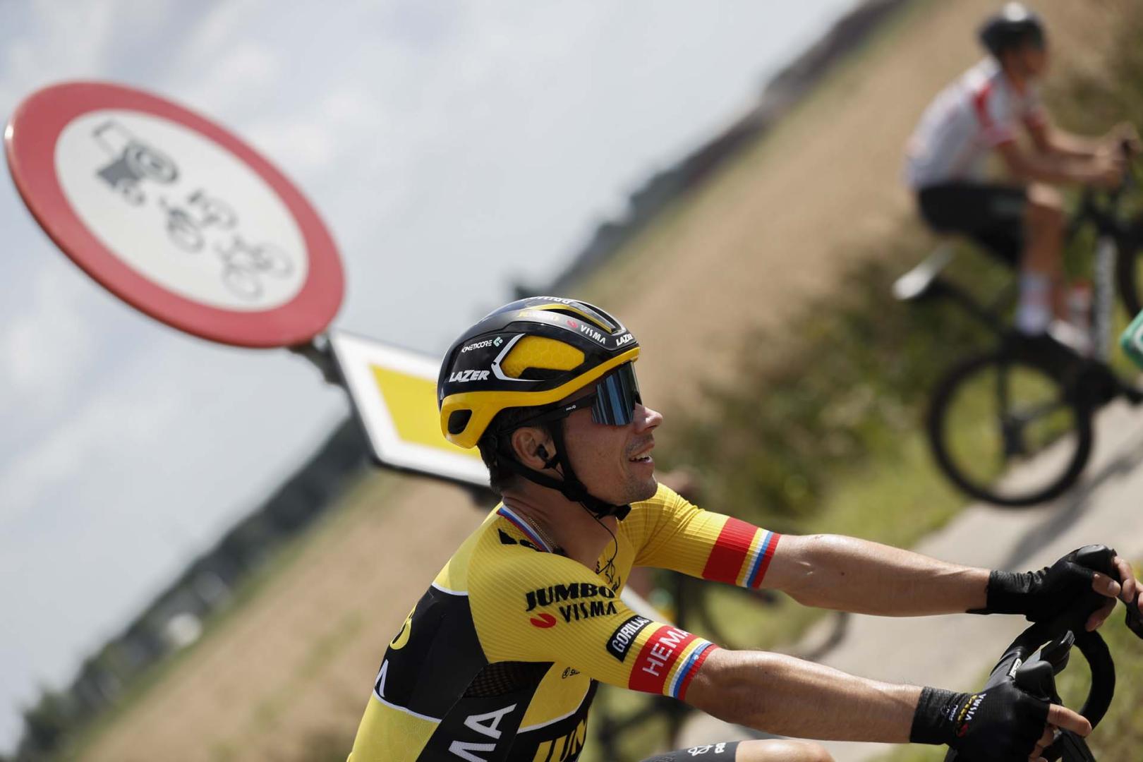 El ciclista esloveno del equipo Jumbo-Visma Primoz Roglic, durante la tercera etapa de la Vuelta a España 2022