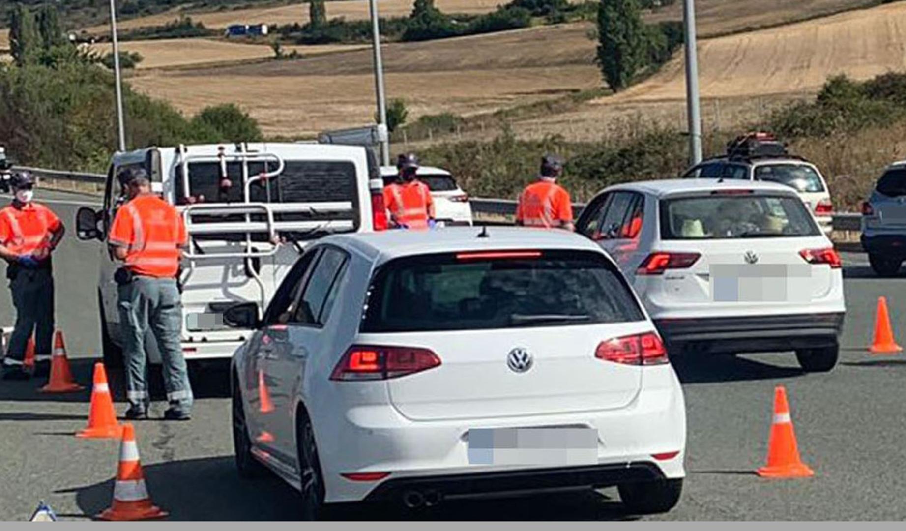 Control de tráfico de la Policía Foral