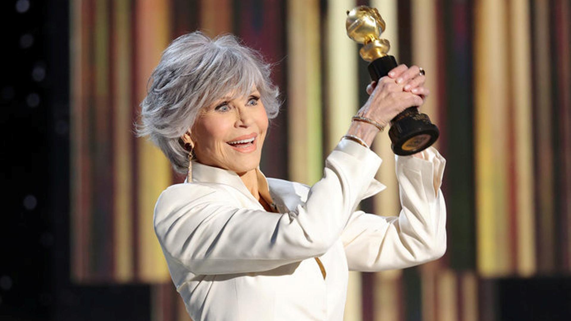 La actriz Jane Fonda recoge el premio Cecil B. DeMille