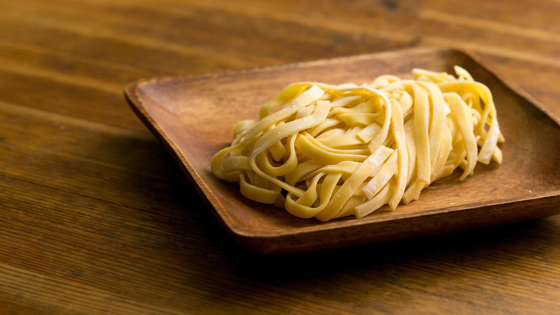Plato de pasta cocida