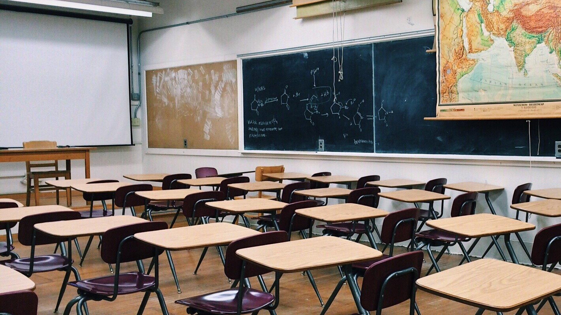 Imagen de archivo del aula de un instituto