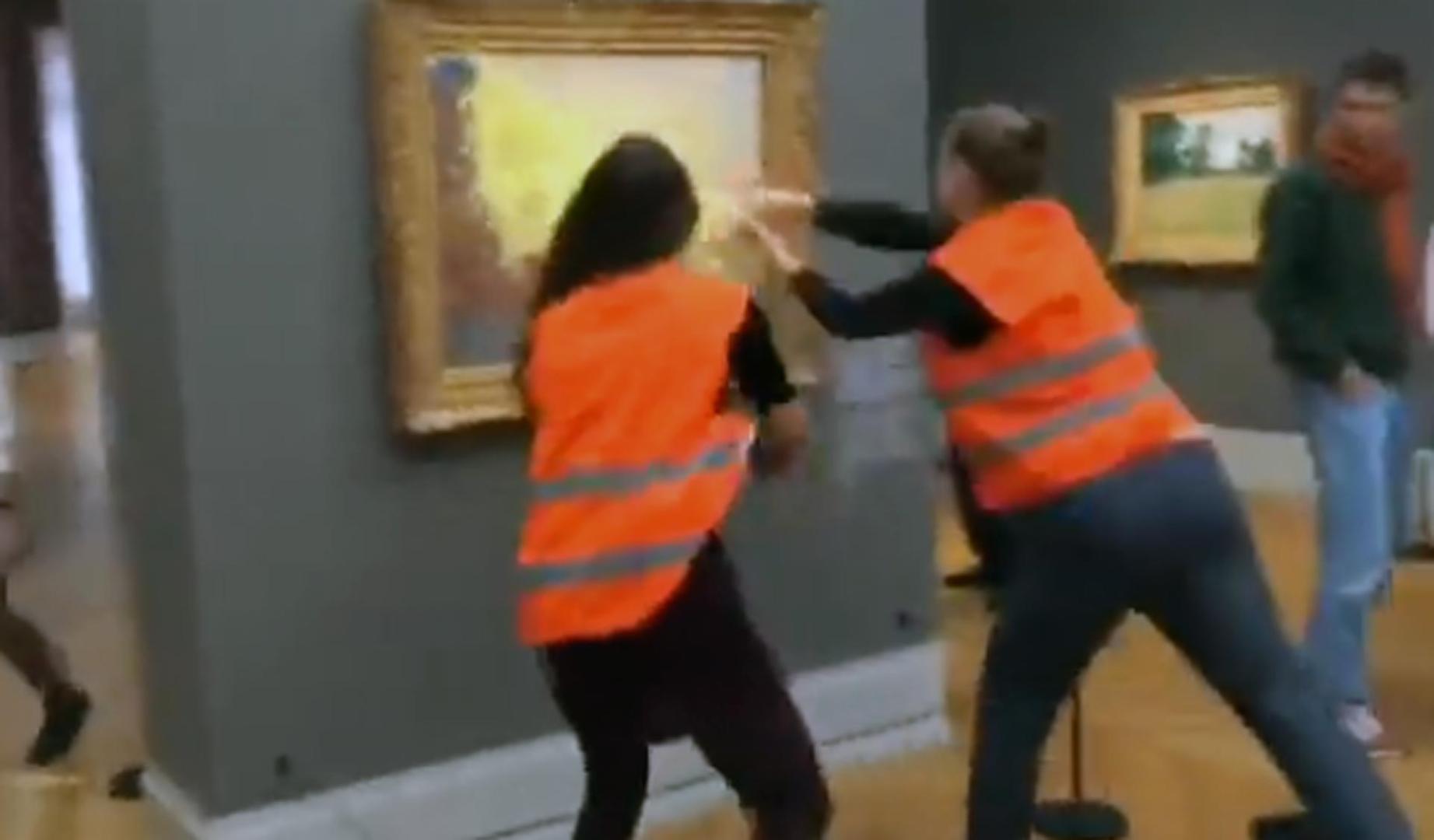 Nueva acción vandálica del activismo climático. En esta ocasión contra un cuadro del pintor impresionista Claude Monet. Ha ocurrido en la ciudad alemana de Potsdam.