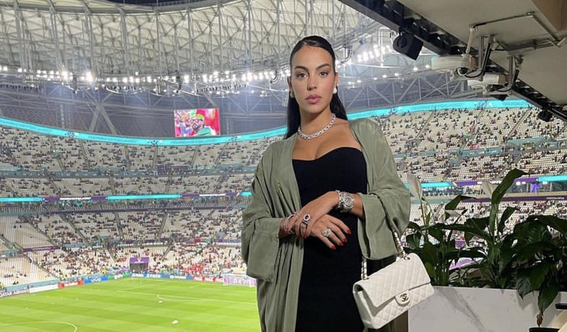Georgina Rodríguez, en el Lusail Stadium