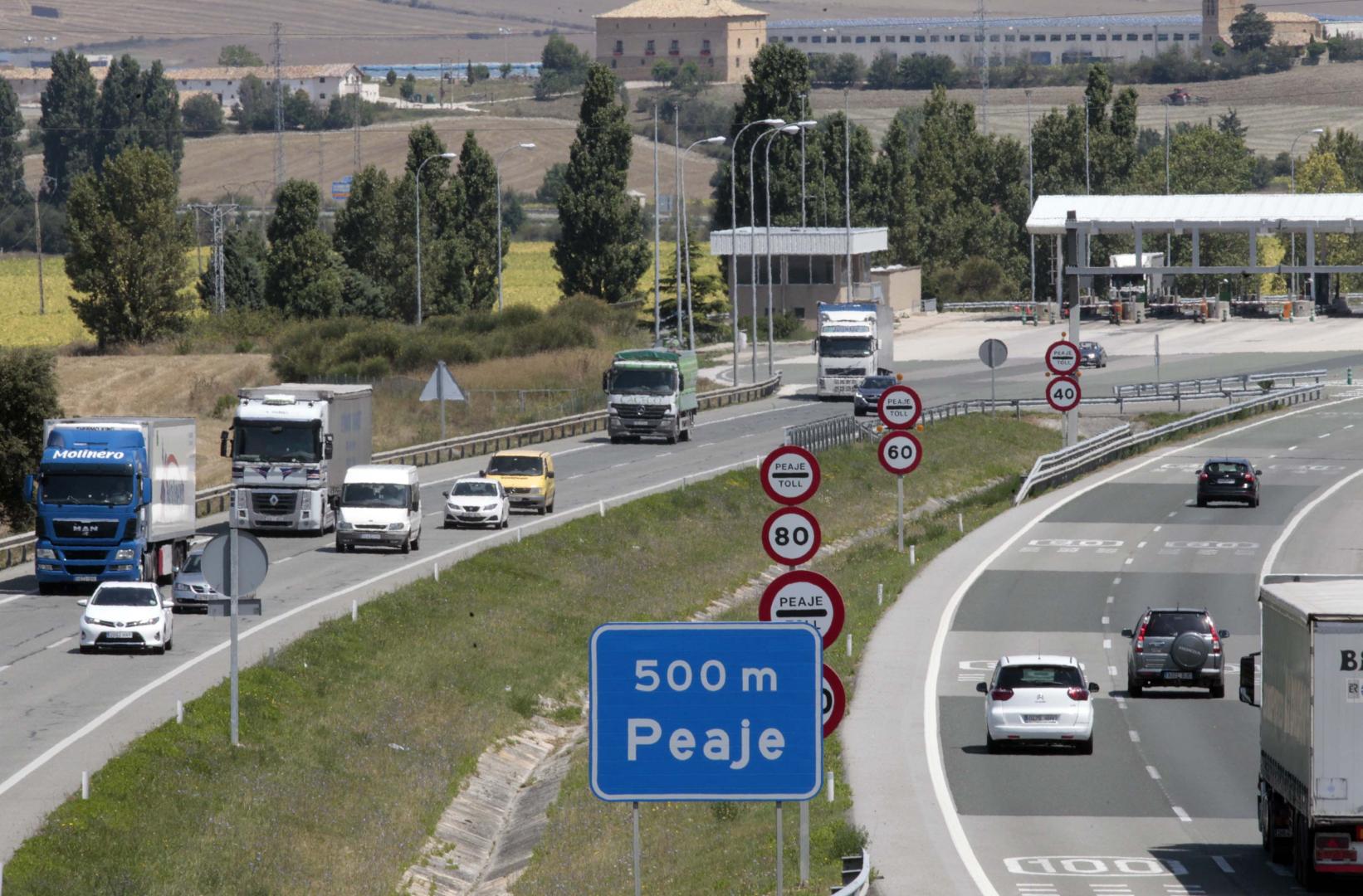 Peaje de Imárcoain, en la Autopista de Navarra (AP-15)