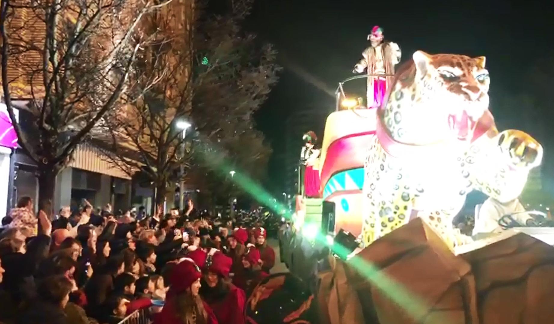Vídeo de la carroza de Baltasar en la Cabalgata de Pamplona