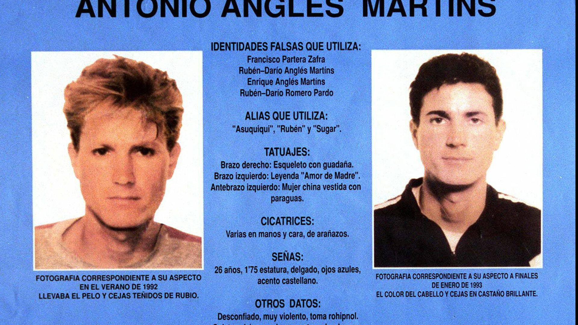 Fotografía de archivo de Antonio Anglés, a quien se le busca desde 1993 por el asesinato de tres niñas en Alcásser en 1992