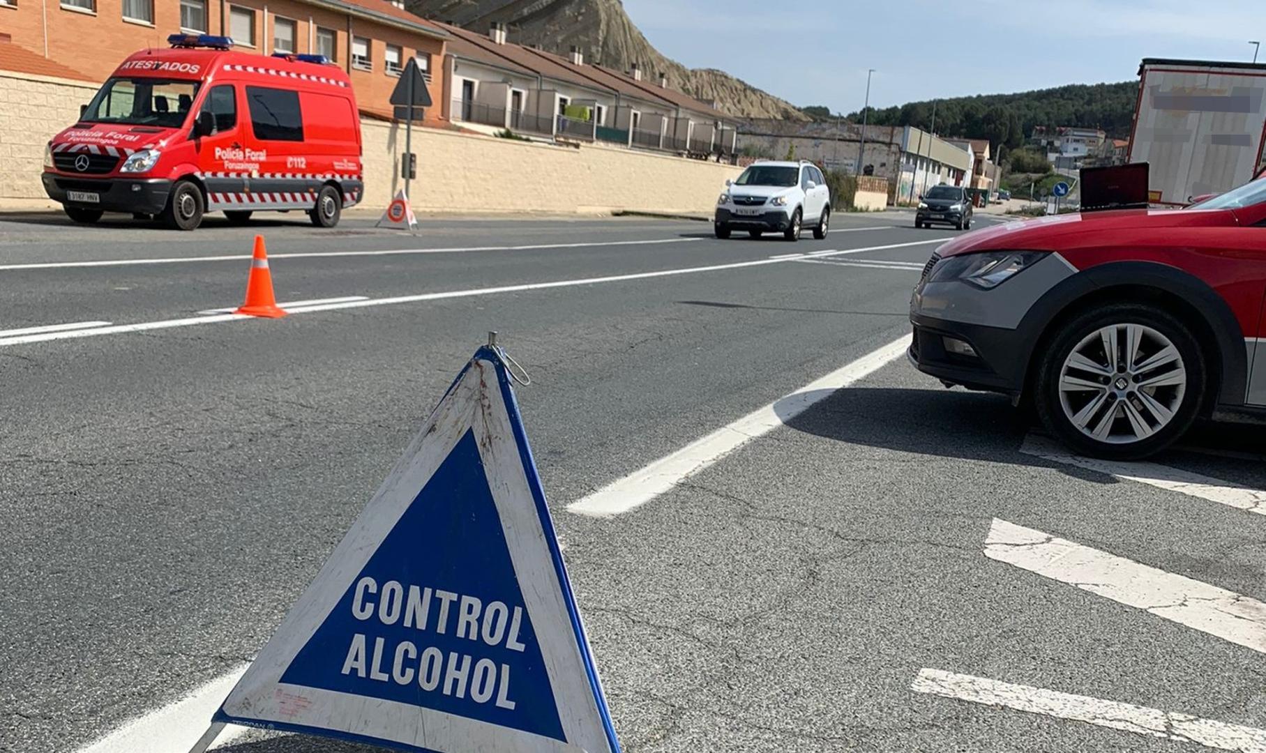 Control de alcoholemia de la Policía Foral