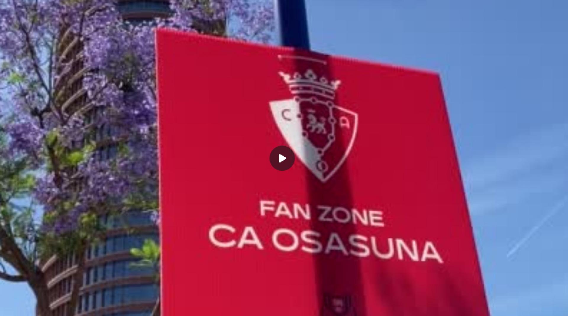 Así es la fan zone de Osasuna en Sevilla