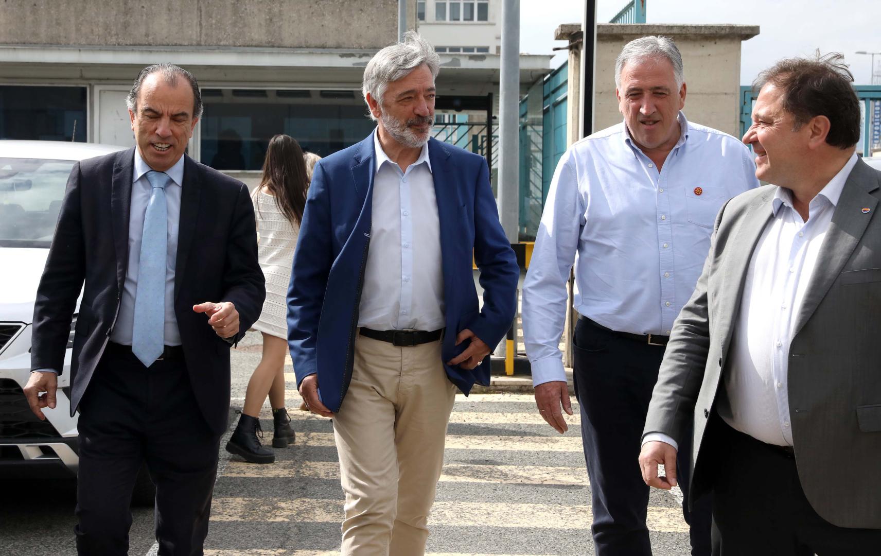 Desde la izquierda, Carlos García Adanero (PP), Koldo Martínez (Geroa Bai), Joseba Asiron (Bildu) y Fernando Sesma (Ciudadanos)