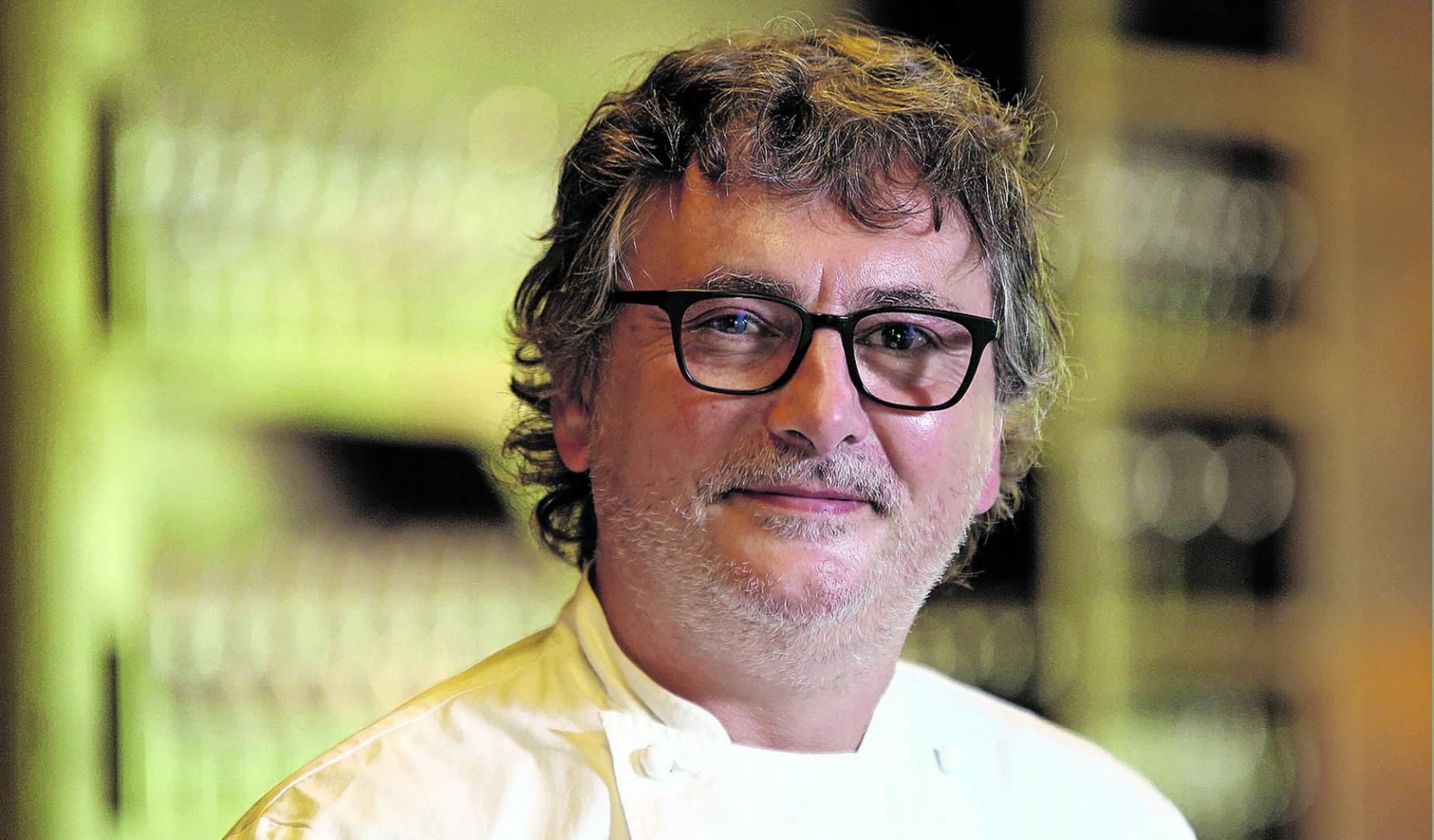 Andoni Luis Aduriz, en su restaurante Mugaritz de Rentería