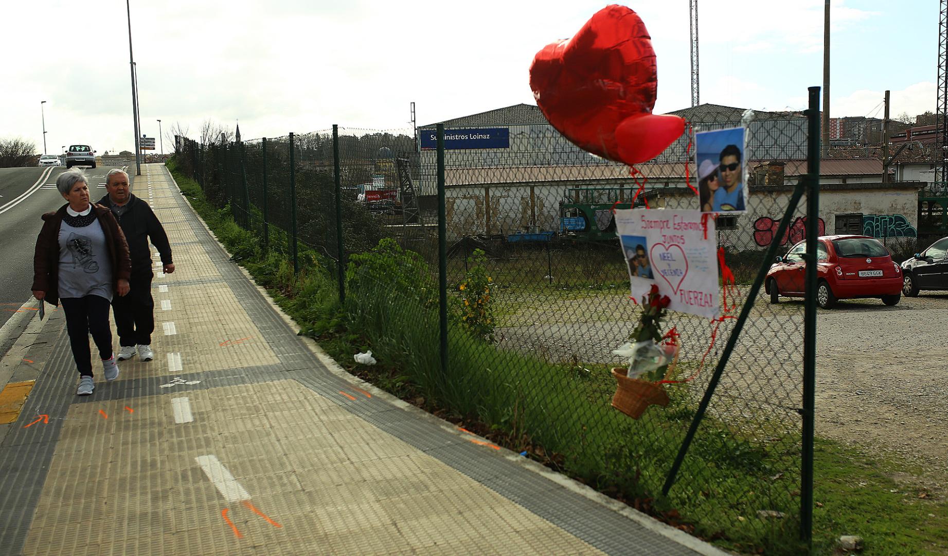 Lugar donde fue atropellada la pareja