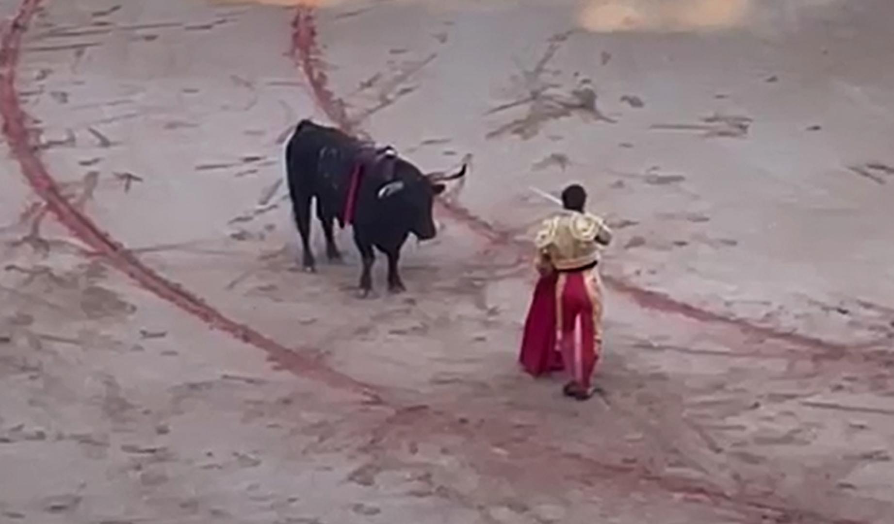Segunda estocada de Talavante al segundo toro de la corrida del 11 de julio