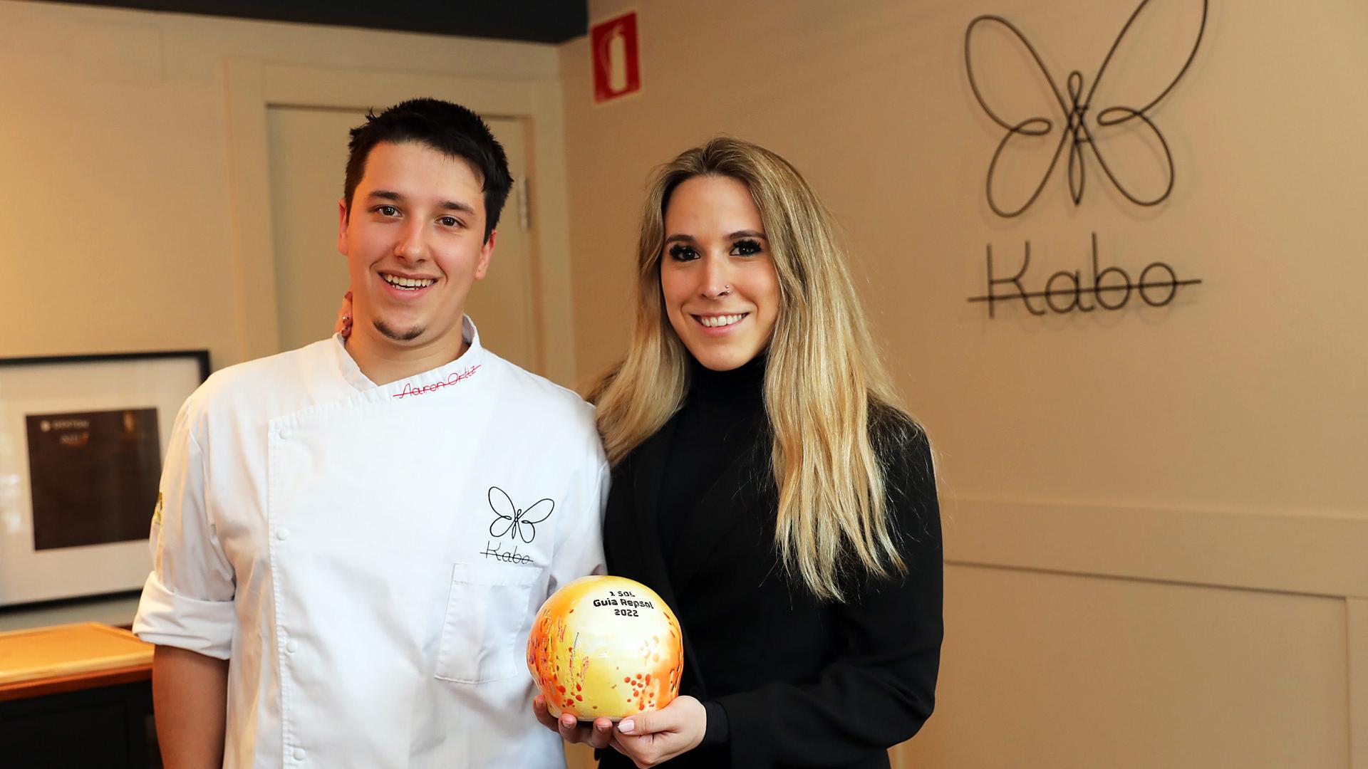 Aarón Ortiz y Jaione Aizpurua, en el interior de restaurante Kabo en una imagen anterior