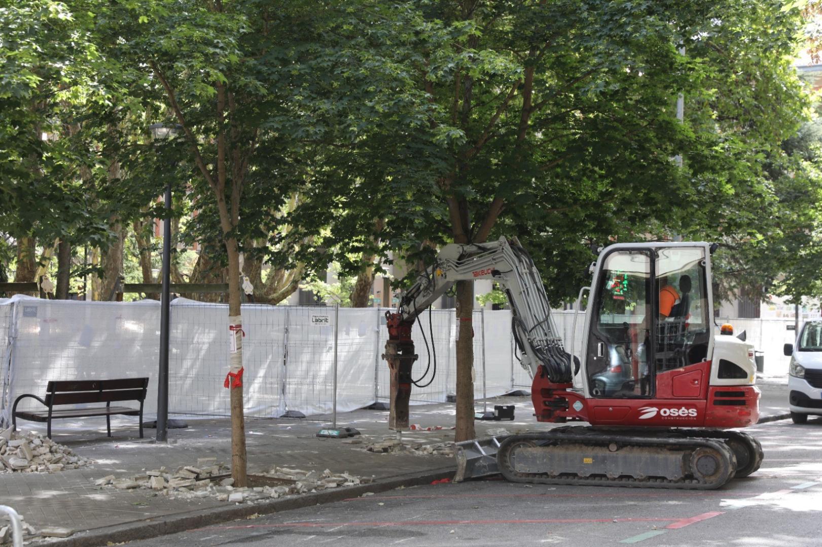 Vídeo del comienzo de las obras del parking de la calle Sangüesa